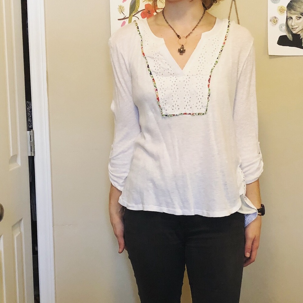 anthro white top